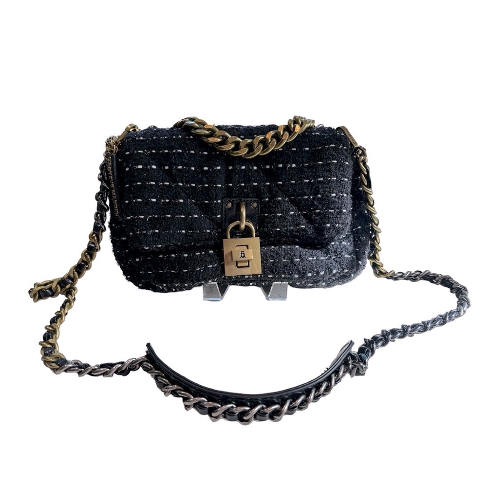 Steve‎ Madden BTerra-T Quilted Fabric Chain Handbag with Padlock Closure